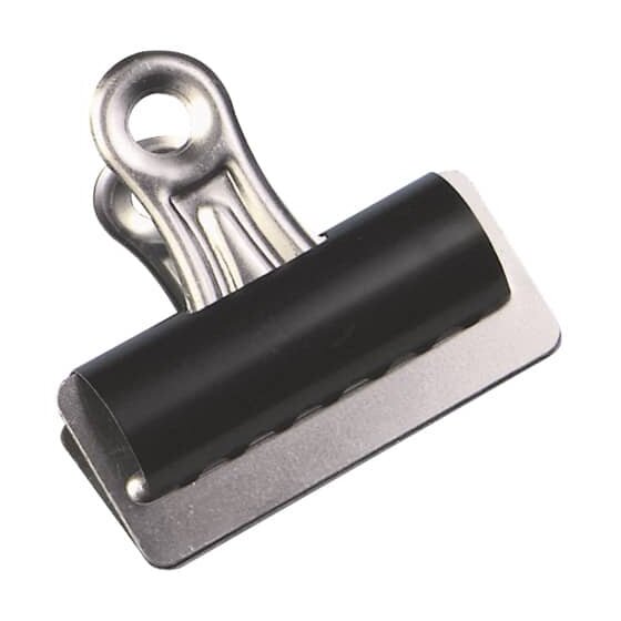 Q-Connect® Briefklemmer - 25 mm, Klemmvolumen 6 mm, schwarz, 10 Stück