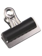 Q-Connect® Briefklemmer - 25 mm, Klemmvolumen 6 mm, schwarz, 10 Stück