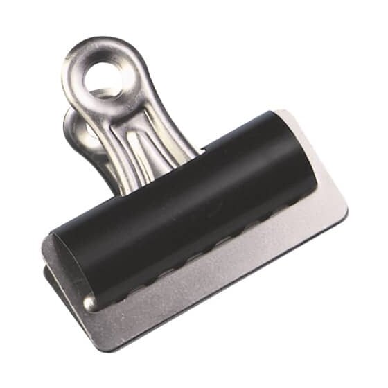 Q-Connect® Briefklemmer - 75 mm, Klemmvolumen 20 mm, schwarz, 10 Stück