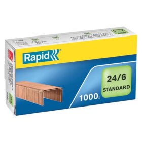 Rapid® Heftklammern 24/6mm Standard, verkupfert, 1000...