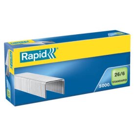 Rapid® Heftklammern 26/6mm Standard, verzinkt, 5000...