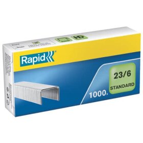 Rapid® Heftklammern 23/6mm Standard, verzinkt, 1000...