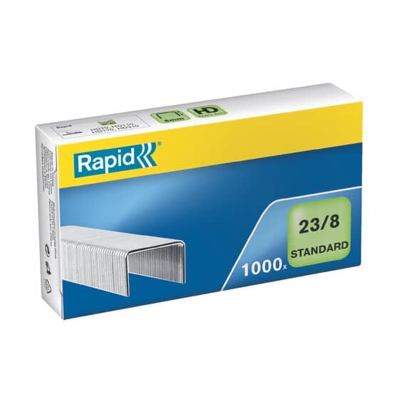 Rapid® Heftklammern 23/8mm Standard, verzinkt, 1000 Stück