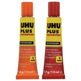 UHU® PLUS SOFORTFEST, 2-Komponenten-Epoxidharzkleber,...
