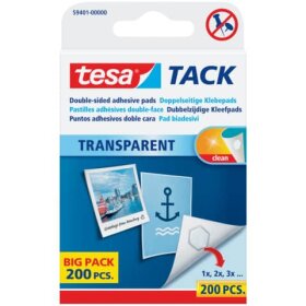 tesa® Tack® Klebestücke - 200 Stück, 10...