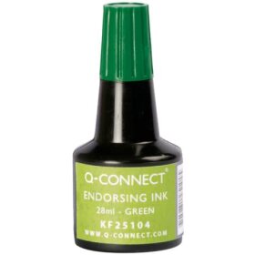 Q-Connect® Stempelfarbe - ohne Öl, 28 ml, grün