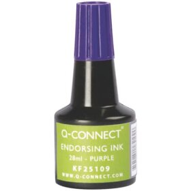 Q-Connect® Stempelfarbe - ohne Öl, 28 ml, violett