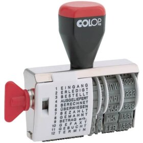 COLOP® Bänderstempel - 4 mm Datum, 12 Texte