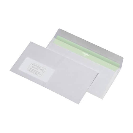 Envirelope® Briefumschlag - DIN lang, haftklebend, 75 g/qm, mit Fenster, 1.000 Stück
