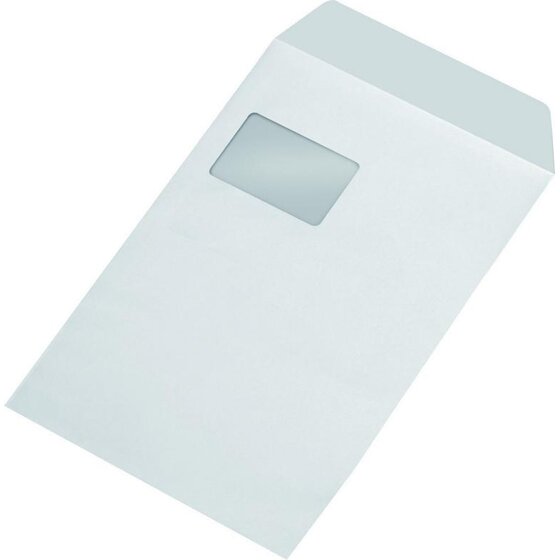 Elepa - rössler kuvert Versandtaschen C4 , mit Fenster, gummiert, 100 g/qm, weiß, 250 Stück