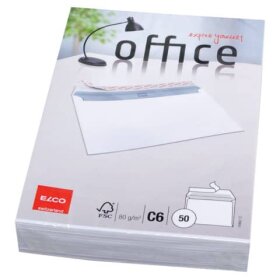 Elco Briefumschlag Office - C6, hochweiß,...