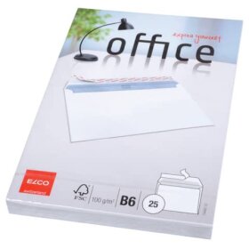 Elco Briefumschlag Office - B6, hochweiß,...