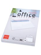 Elco Briefumschlag Office - B6, hochweiß, haftklebend, ohne Fenster, 100 g/qm, 25 Stück