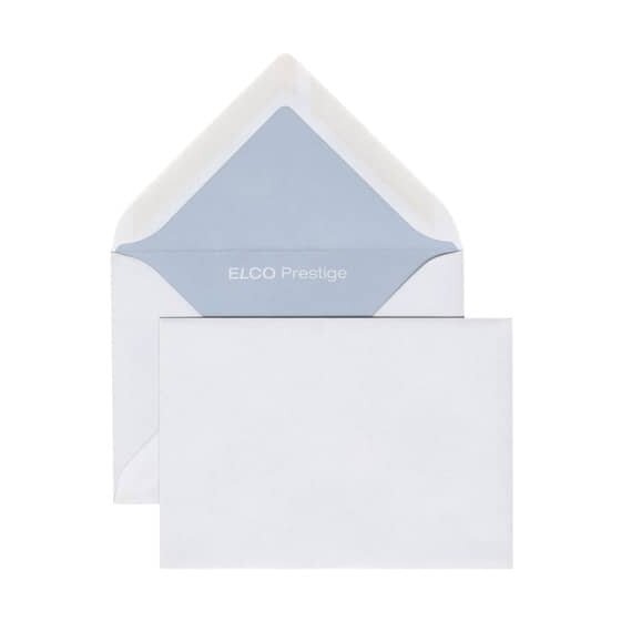 Elco Briefumschlag Prestige - C7, 25 Stück, hochweiß, gummiert