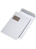 MAILmedia® Papprückwandtaschen C4, mit Fenster, 120 g/qm, weiß, 125 Stück
