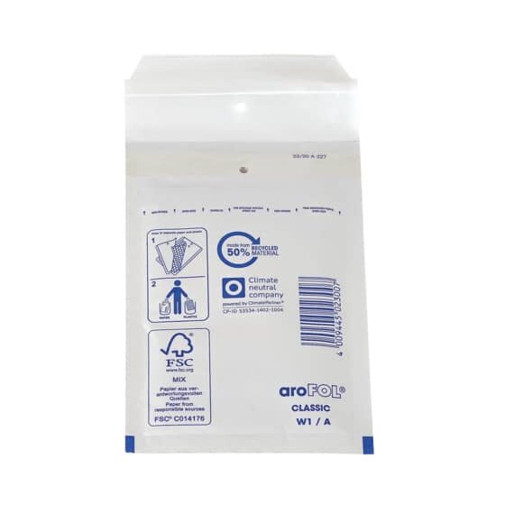 aroFOL® Luftpolstertaschen Nr. 1, 100x165 mm, weiß, 10 Stück