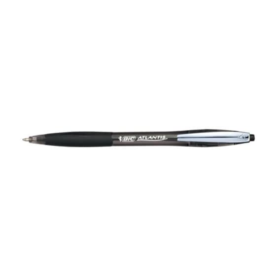 BiC® Druckkugelschreiber ATLANTIS® Soft - 0,4 mm, schwarz (dokumentenecht)