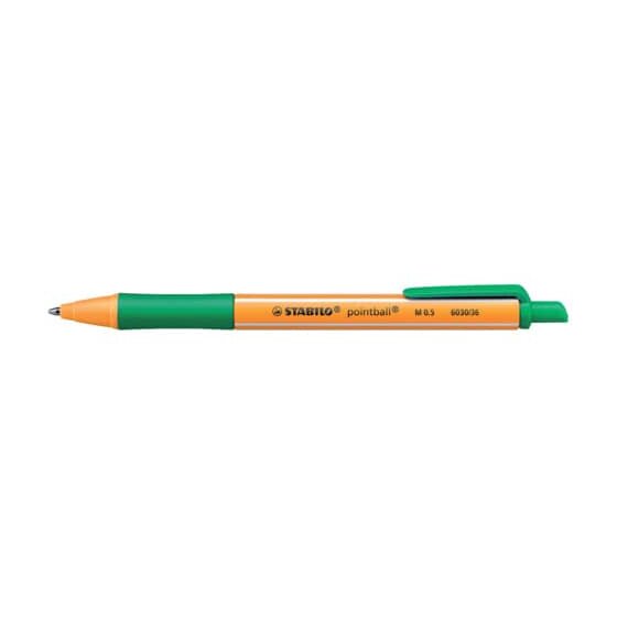 STABILO® Kugelschreiber pointball® - 0,5 mm, Druckmechanik, grün