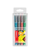 STABILO® Tintenroller - worker+ colorful - medium - 4er Pack - grün, rot, blau, schwarz (sortiert)
