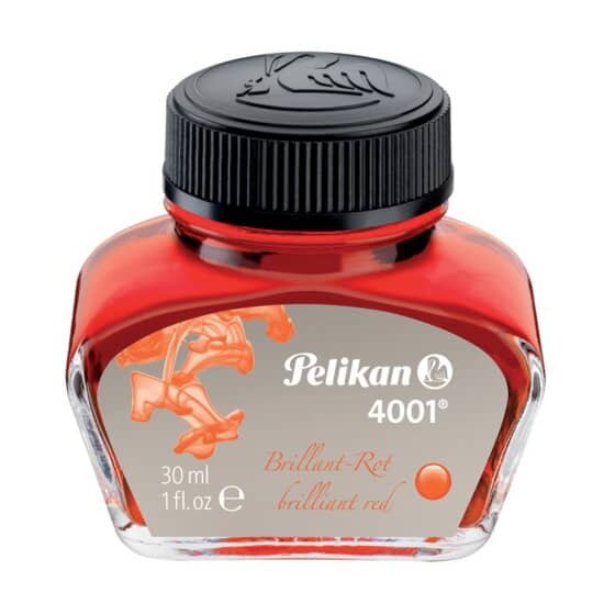 Pelikan® Tinte 4001® - 30 ml Glasflacon, brillant-rot