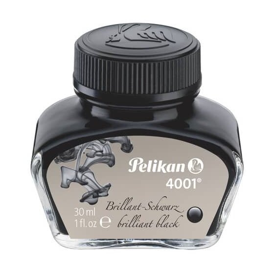 Pelikan® Tinte 4001® - 30 ml Glasflacon, brillant-schwarz