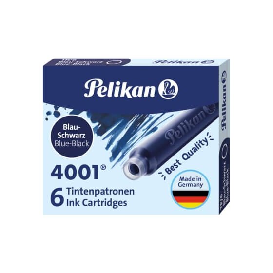 Pelikan® Tintenpatrone 4001® TP/6 - blauschwarz, 6 Patronen