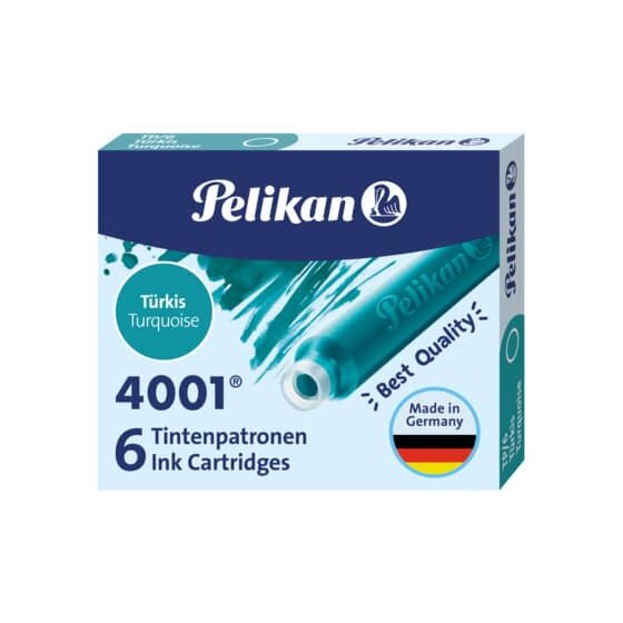 Pelikan® Tintenpatrone 4001® TP/6 - türkis, 6 Patronen