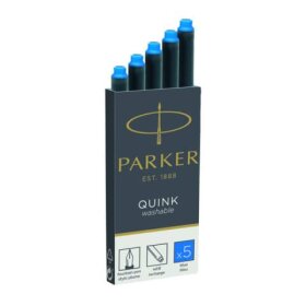 Parker Tintenpatrone Quink - königsblau, 5 Patronen
