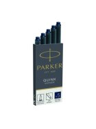 Parker Tintenpatrone Quink - schwarz-blau, 5 Patronen