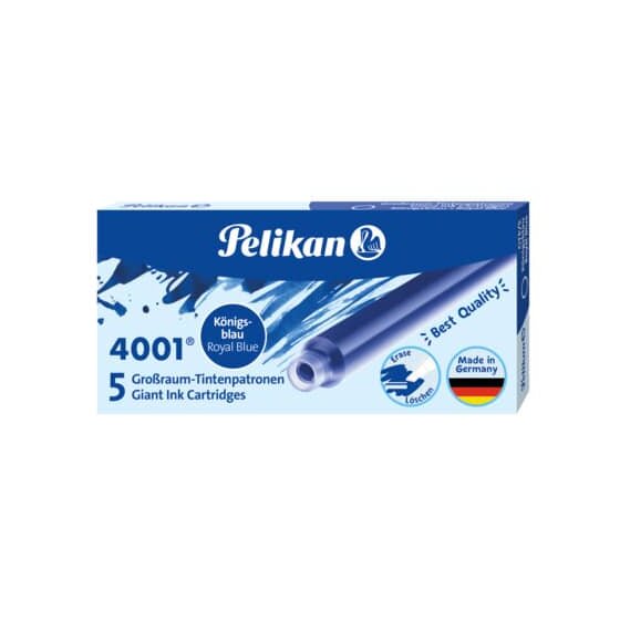 Pelikan® Tintenpatrone 4001® GTP/5 - königsblau, 5 Patronen