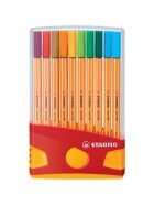 STABILO® Fineliner point 88® Etui ColorParade - 20er Tischset in rot/orange- mit 20 verschiedenen Farben