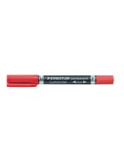 Staedtler® Permanentmarker Lumocolor® duo - nachfüllbar, 0,6 mm und 1,5 mm, rot