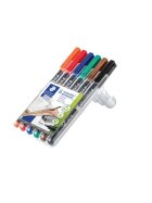 Staedtler® Feinschreiber Universalstift Lumocolor® - permanent, F, 6 Farben