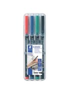 Staedtler® Feinschreiber Universalstift Lumocolor® - permanent, B, 4 Farben