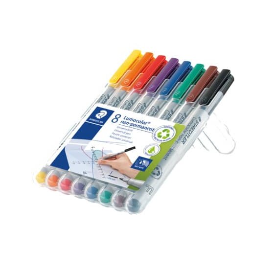 Staedtler® Feinschreiber Universalstift Lumocolor® - non-permanent, F, 8 Farben