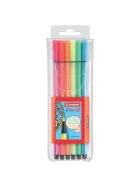 STABILO® Premium-Filzstift - Pen 68 - 6er Pack - 6 Neonfarben