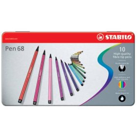 STABILO® Premium-Filzstift - Pen 68 - 10er Metalletui...