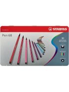 STABILO® Premium-Filzstift - Pen 68 - 30er Metalletui - mit 30 verschiedenen Farben