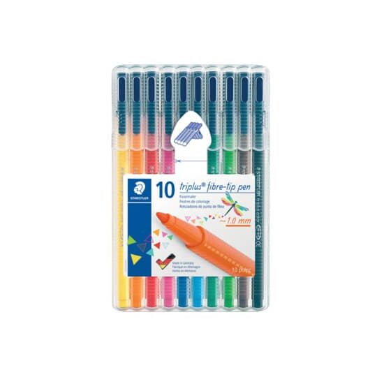 Staedtler® Fasermaler triplus® color 323 - ca. 1,0 mm, Box, 10 Farben