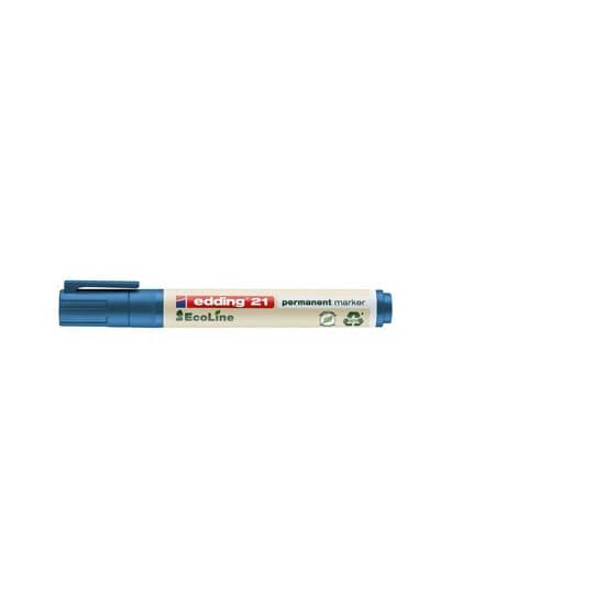 Edding 21 Permanentmarker EcoLine - 1,5 - 3 mm, blau, nachfüllbar