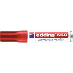 Edding 550 Permanentmarker - 3 - 4 mm, rot, nachfüllbar