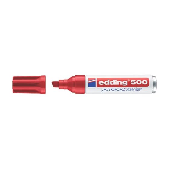 Edding 500 Permanentmarker - 2 - 7 mm, rot, nachfüllbar
