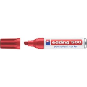 Edding 500 Permanentmarker - 2 - 7 mm, rot, nachfüllbar