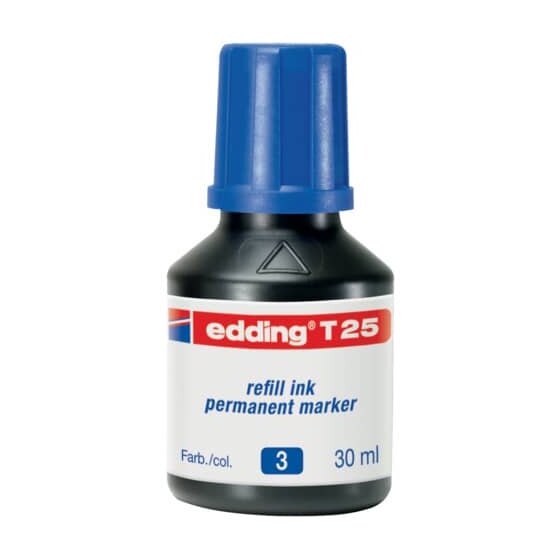 Edding T 25 Nachfülltinte - für Permanentmarker, 30 ml, blau