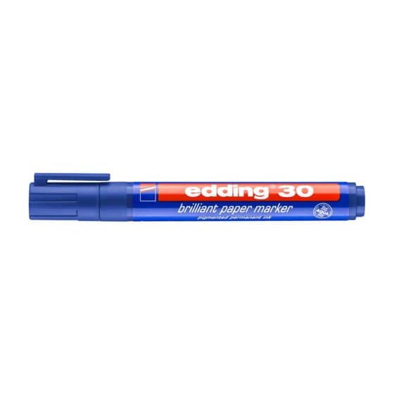 Edding 30 Brilliant paper marker - nachfüllbar, 1,5 - 3 mm, blau
