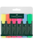 Faber-Castell Textmarker TL 48 REFILL - nachfüllbar, 6 Farben im Etui