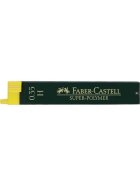 Faber-Castell Feinmine SUPER-POLYMER - 0,35 mm, H, tiefschwarz, 12 Minen