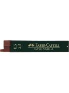 Faber-Castell Feinmine SUPER POLYMER - 0,5 mm, 2B, tiefschwarz, 12 Minen