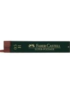 Faber-Castell Feinmine SUPER POLYMER - 0,5 mm, H, tiefschwarz, 12 Minen