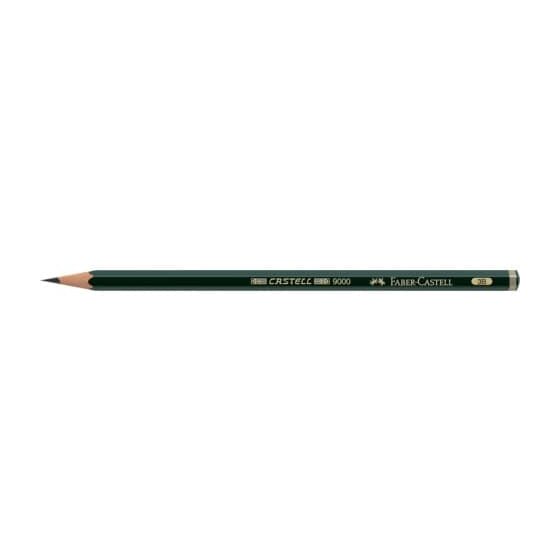 Faber-Castell Bleistift CASTELL® 9000 - 3B, dunkelgrün
